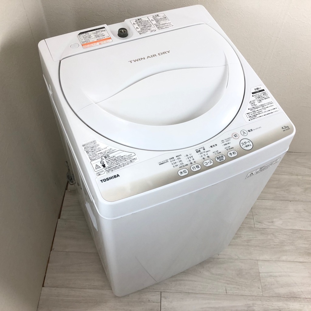 配送可【東芝】4.2kg洗濯機☆2015年製 分解クリーニング済/6ヶ月保証付 