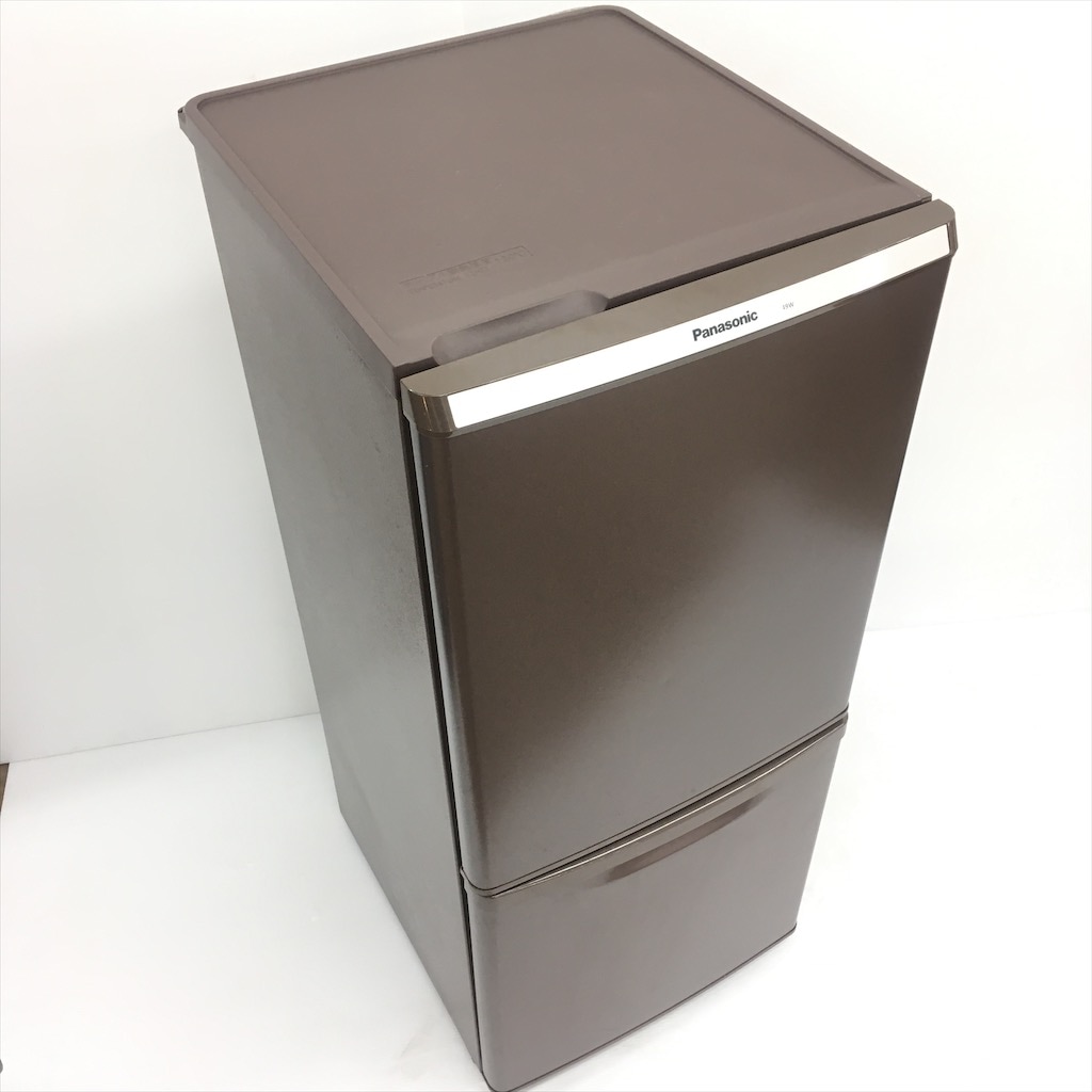 中古 138L 2ドア冷蔵庫 2017年製 人気のブラウン 6ヶ月保証付き【型番