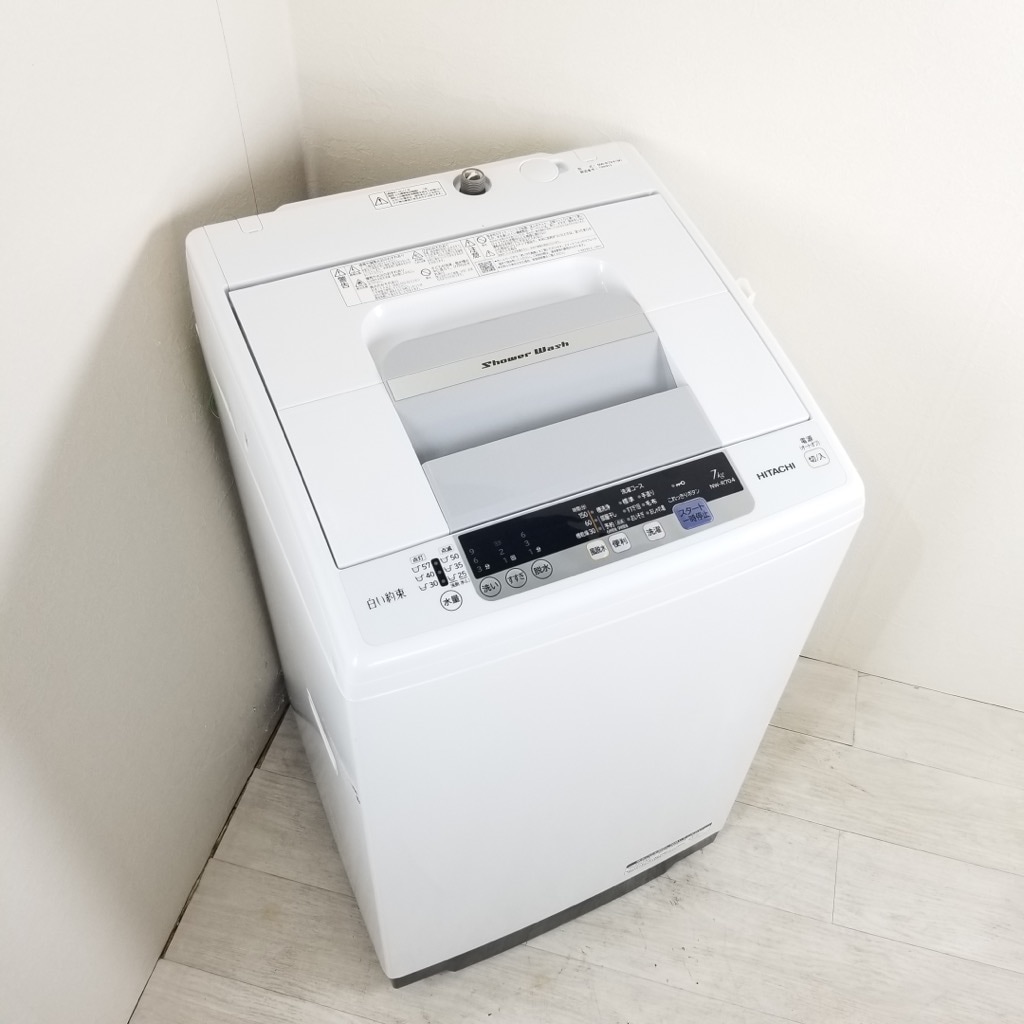 中古 高年式 全自動洗濯機 送風乾燥 7.0kg 白い約束 日立 アホワイト 