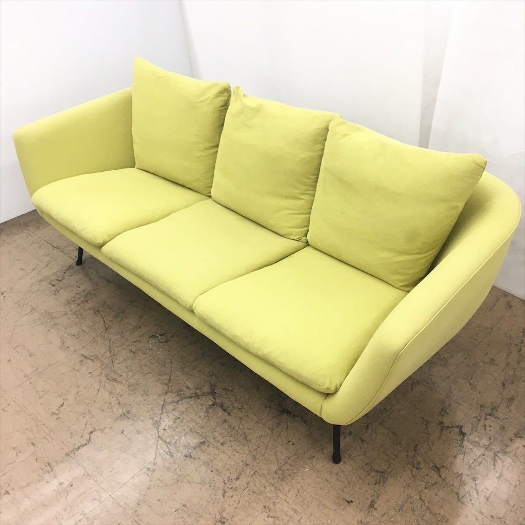 KEYUCA ケユカ 黄緑色 2人掛けソファ KEYUCA ケユカ 黄緑色 2人掛けソファ