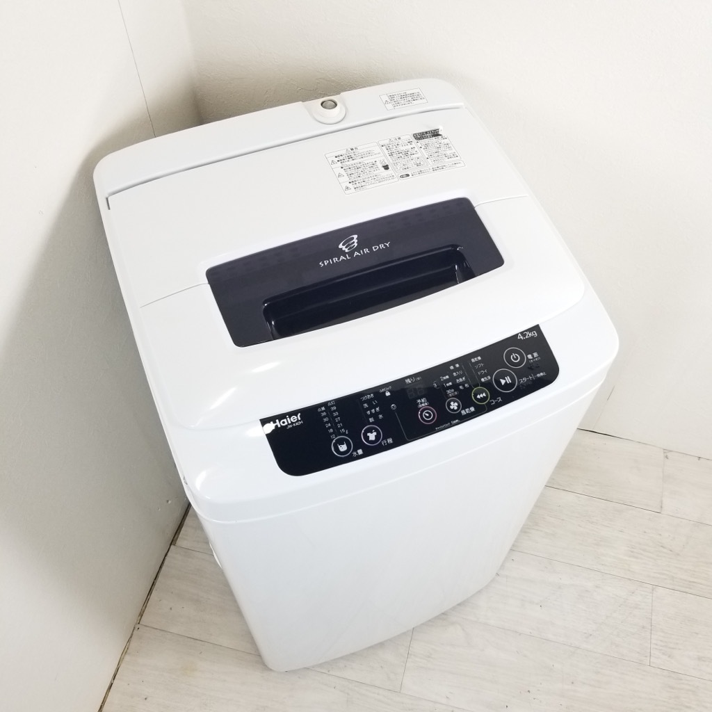 中古 洗濯機 4.2kg ハイアール JW-K42H-K 2014年製 ワンルームなどに