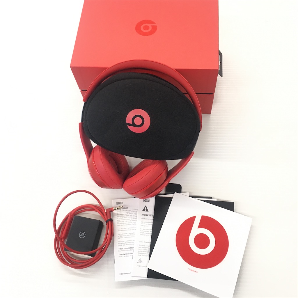 中古 Beats by Dr.Dre SOLO2 B0518 RED 密閉型オンイヤーヘッドホン