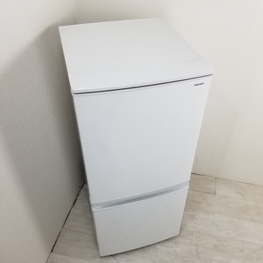 DAKE シャープ 2ドア冷凍冷蔵庫 SJ-D14D-W 2018年製 6ヵ月保証】2ドア冷凍庫 SHARP SJ-D14D-W