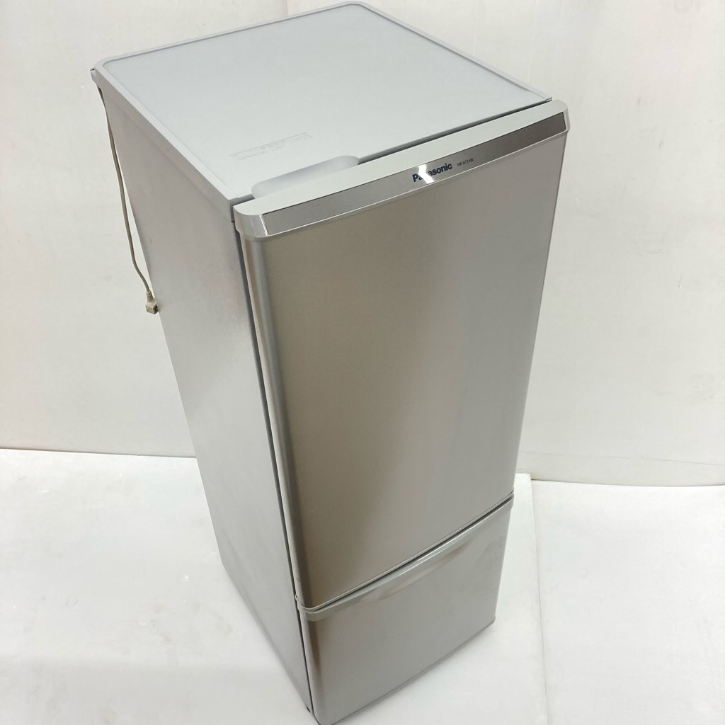 中古 168L 2ドア冷蔵庫 自動霜取りファン式 シルバー パナソニック NR
