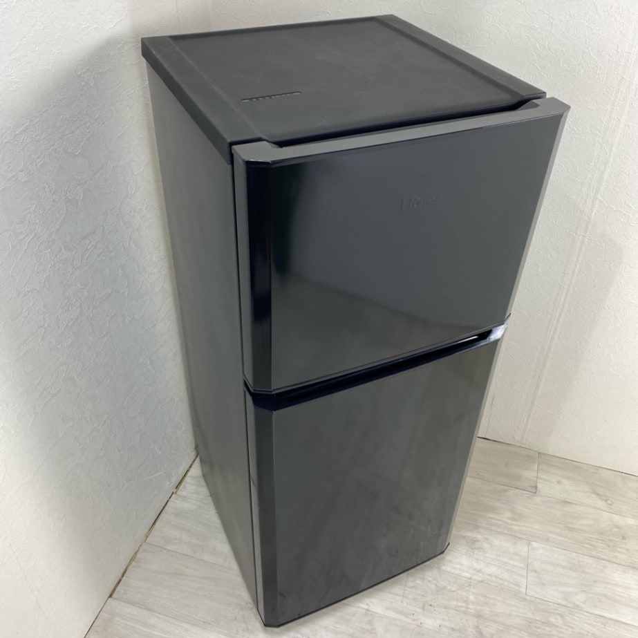中古 121L 2ドア冷蔵庫 ハイアール JR-N121A-K 2017年製 ブラック 右