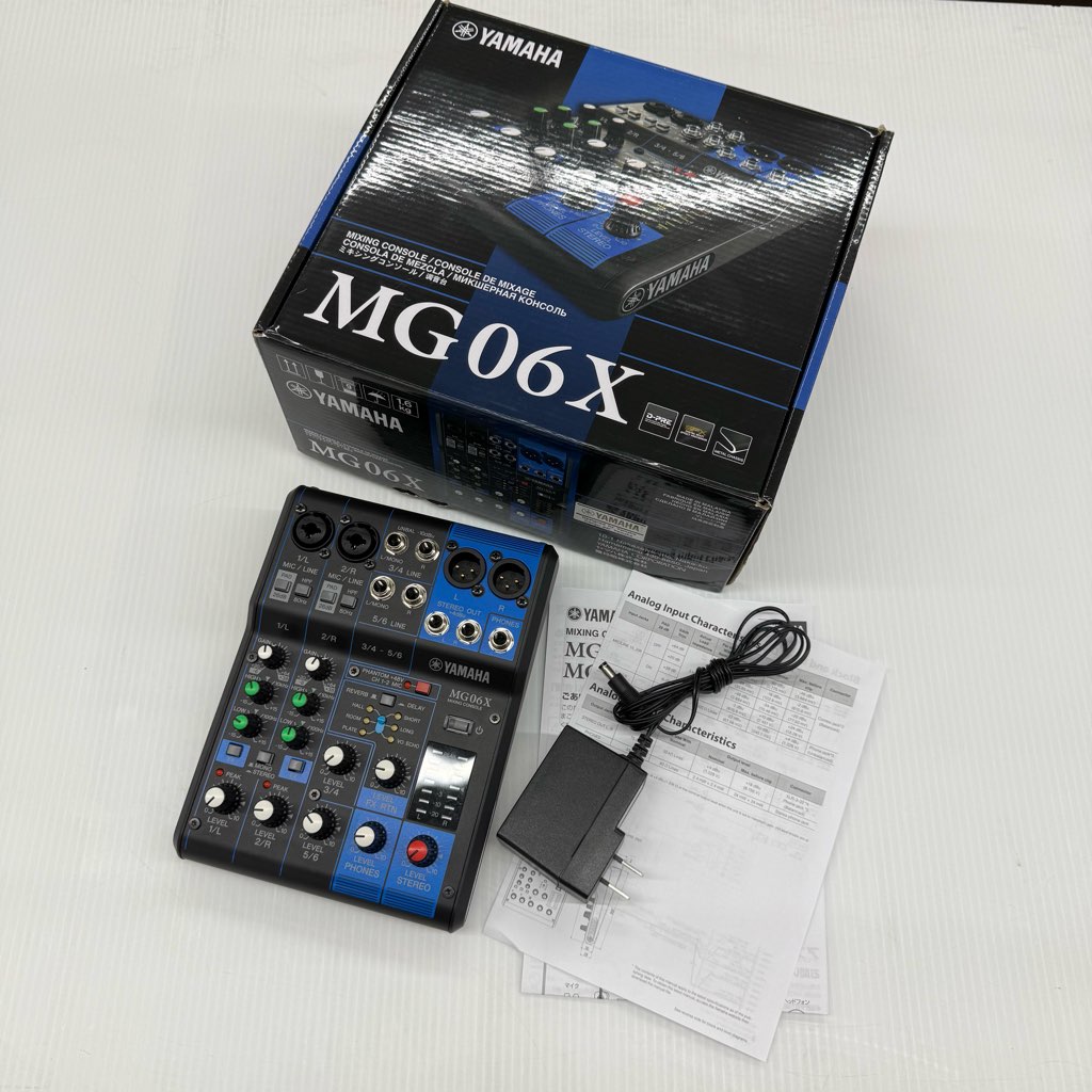 中古美品 ヤマハ アナログミキサー 6ch MG06X