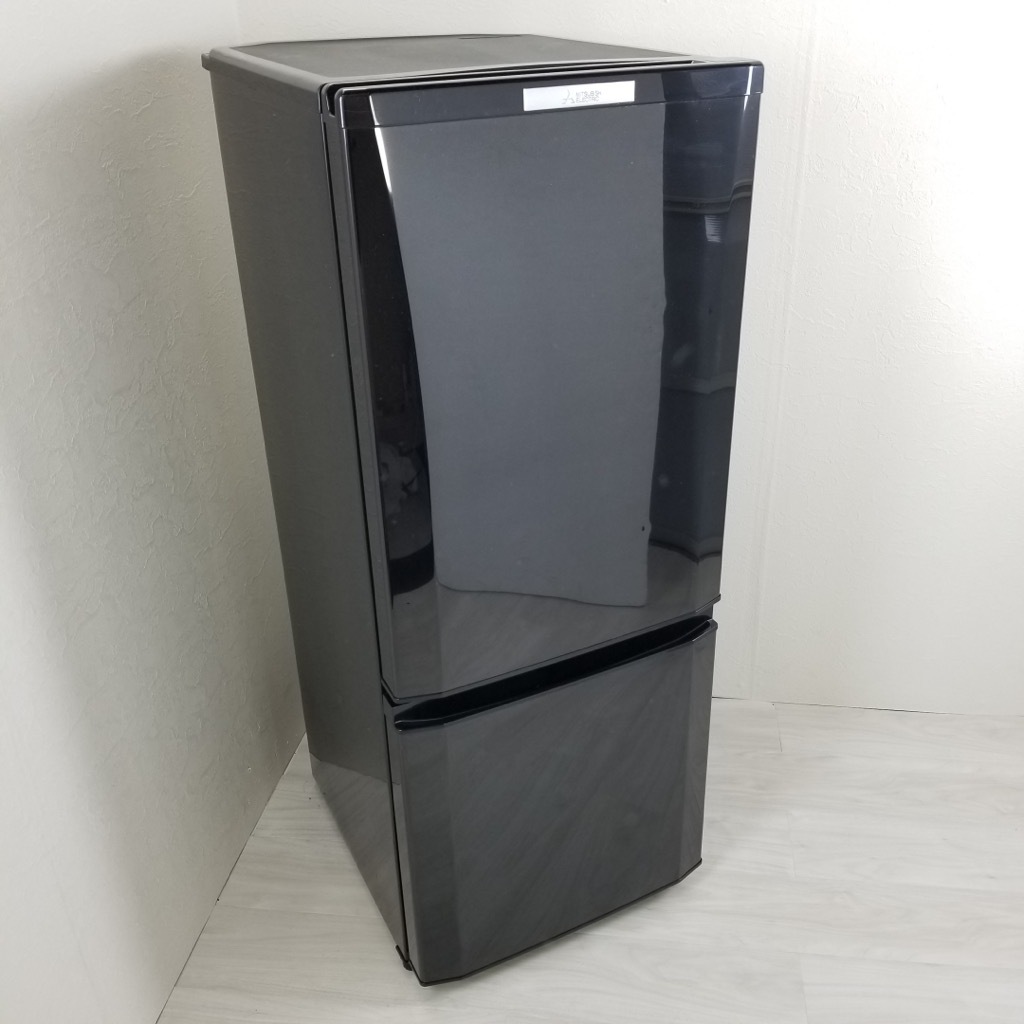 中古 人気 2ドア冷蔵庫 自動霜取りファン式 サファイアブラック 三菱 