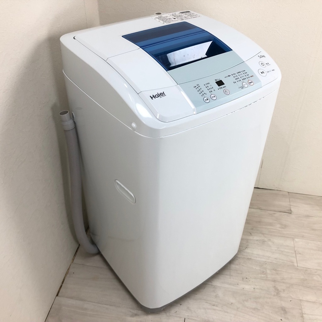 中古 高年式 単身用洗濯機 ハイアール 5.0kg JW-K50M-W 2017年製 6ヶ月  