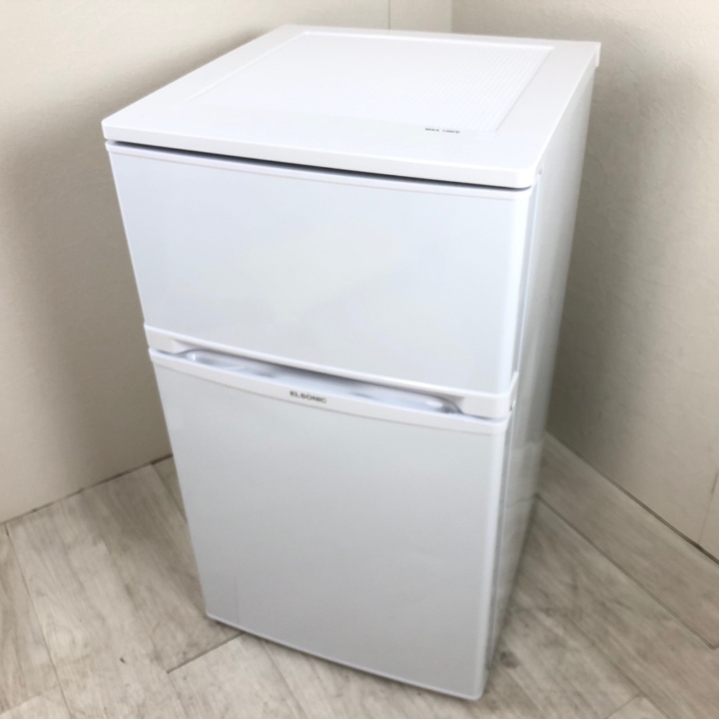 新生活応援　ノジマ　冷蔵庫　83L  2017年製　EJ−R832W 中古 83L 冷蔵庫 エルソニック 2017年～2018年製 小型 単身用 学生