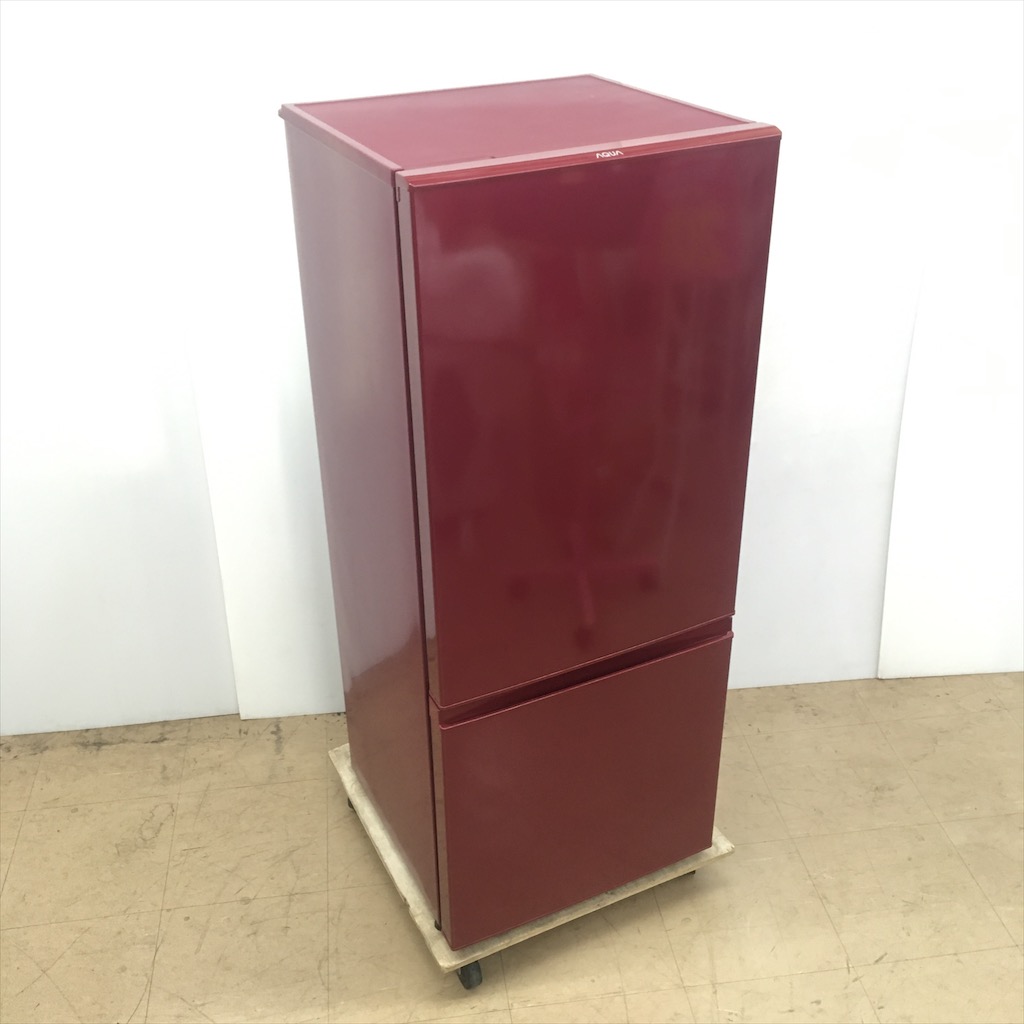 中古 184L 2ドア冷蔵庫 ハイアール アクア AQR-18D-R 2015年製 ワイド 