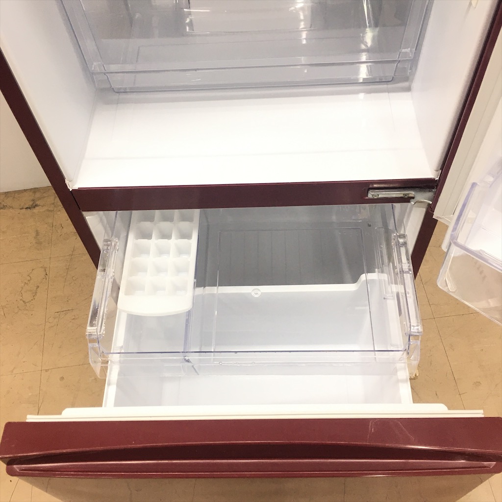 中古 184L 2ドア冷蔵庫 ハイアール アクア AQR-18D-R 2015年製 ワイド