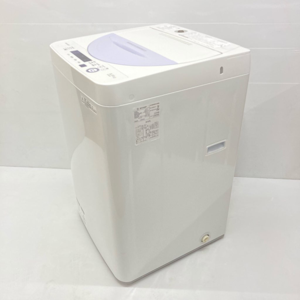 中古 美品 5.5kg 全自動洗濯機 シャープ ES-GE5A-V 2016年製造