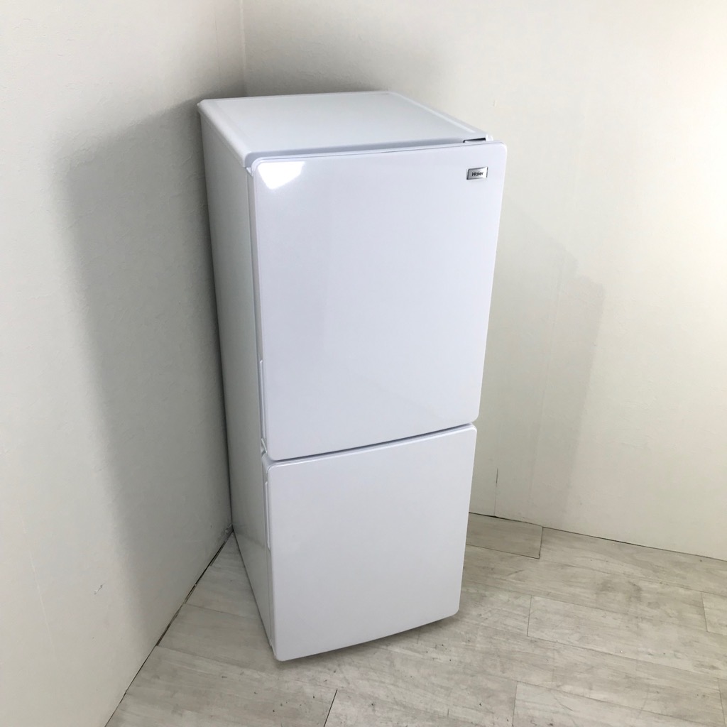 中古 148L 2ドア冷蔵庫 ハイアール JR-NF148A-W ホワイト 右開き