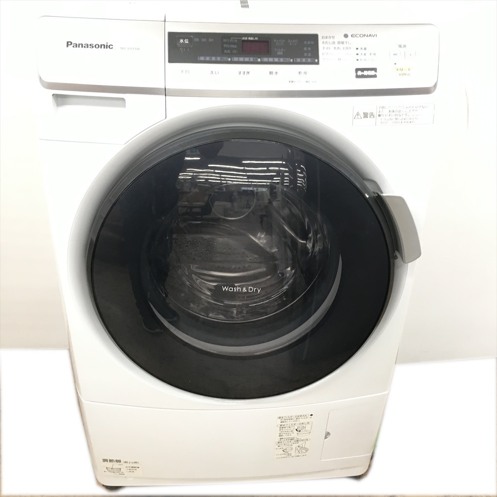 中古 人気 洗濯6.0kg 乾燥3.0Kg ドラム式洗濯機 パナソニック プチドラム NA-VD110L 2012年製 ホワイト エコナビ搭載 6ヶ月保証付き Panasonic（パナソニック） 中古 人気洗濯6.0kg乾燥3.0Kg ドラム式洗濯