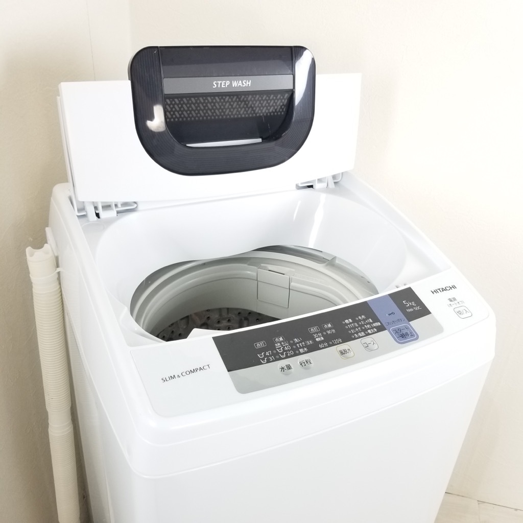 日立　ヒタチ　全自動洗濯機　NW-50C 2019年製　5kg (#2) 全自動洗濯機 NW-50C ： 洗濯機・衣類乾燥機 ： 日立の家電品