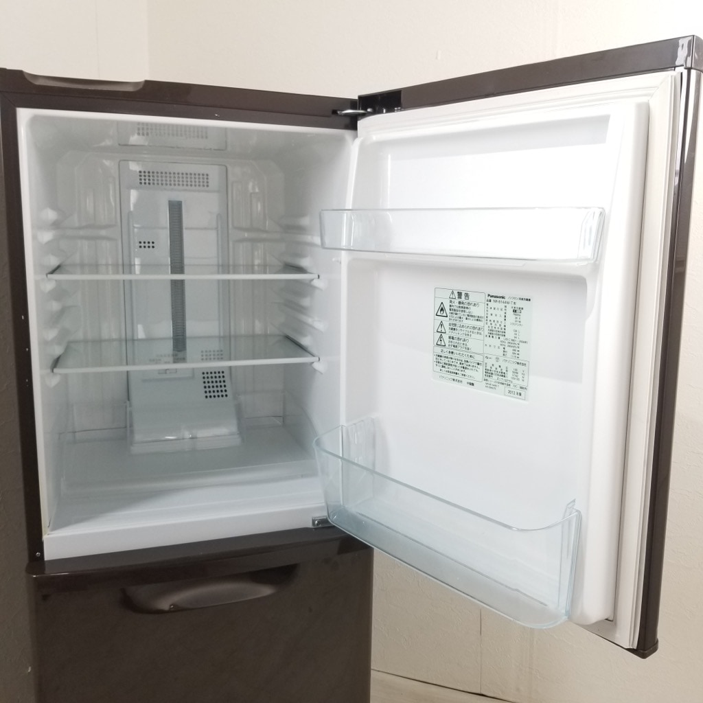 中古 2ドア冷蔵庫 ブラウン 自動霜取りファン式 パナソニック