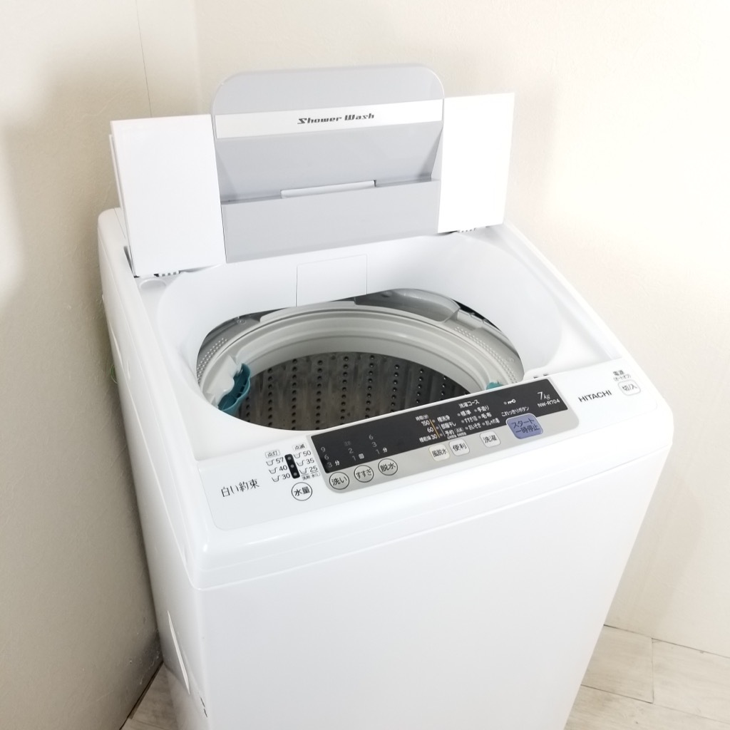 NO112❗️配送設置無料 日立 7.0kg全自動洗濯機【白い約束】＜NW-R704-