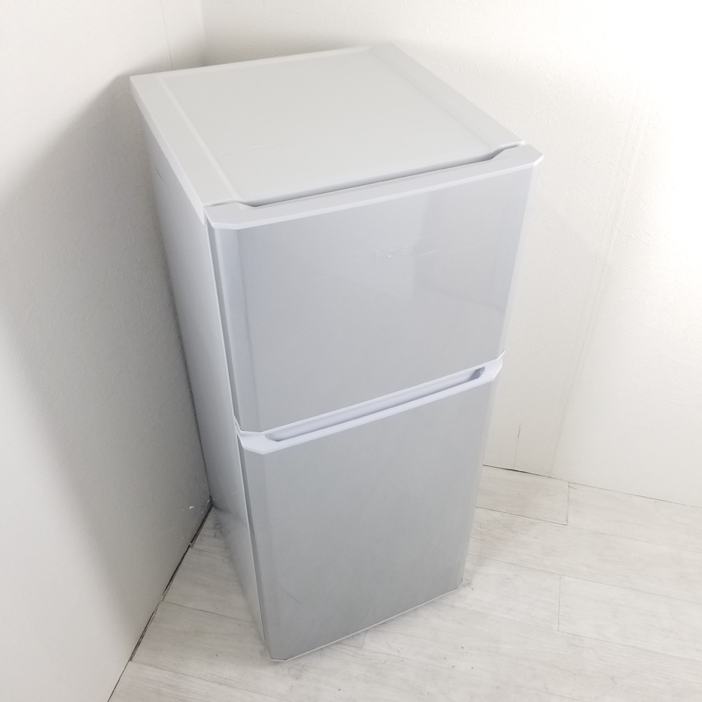 中古 ハイアール 2ドア冷蔵庫 121L JR-N121A-S 2017年製 シルバー 単身 