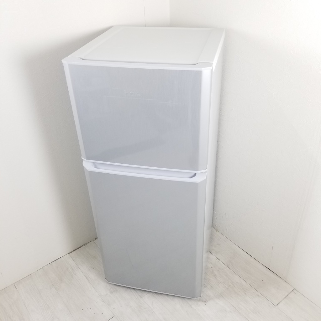 中古 ハイアール 2ドア冷蔵庫 121L JR-N121A-S 2017年製 シルバー 単身 