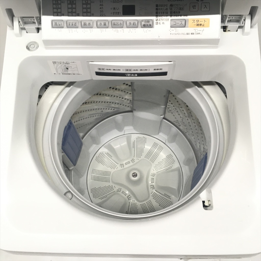 中古 7.0kg 簡易乾燥機能付 全自動洗濯機 パナソニック エコナビ NA 