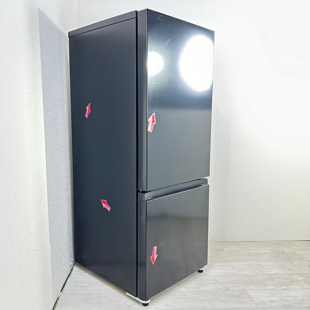 中古 タグレーベルバイアマダナ 162L 2ドア冷蔵庫 AT-RF160-BK