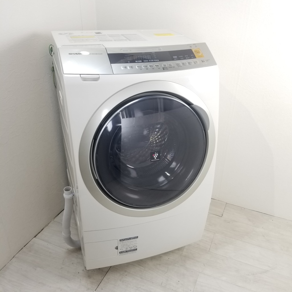 中古 シャープ 洗濯10.0kg 乾燥6.0Kg プラズマクラスター ドラム式洗濯機 ES-ZP1-NL ふろ水給水ホース付 左開き ゴールド系  2018年製 6ヶ月保証付き-COSMO SPACE online