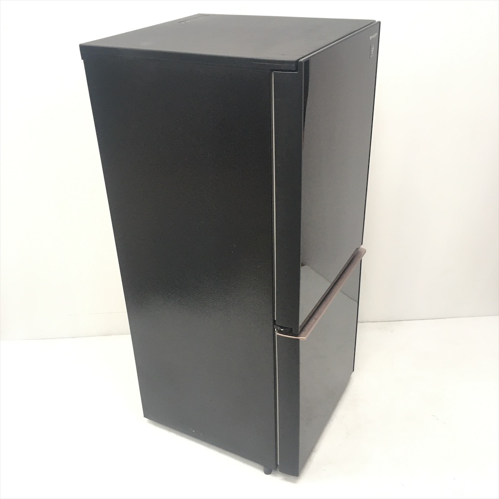 中古 137L ガラスドア 2ドア冷蔵庫 シャープ SJ-GD14E-B 2019年製 
