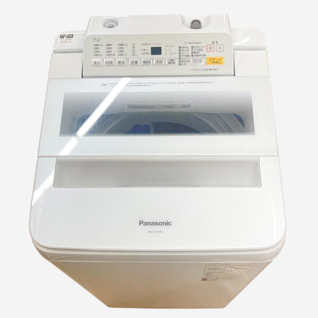 ��� 7.0kg �ʰ״��絡ǽ�� ����ư������ �ѥʥ��˥å� �����ʥ� NA-FA70H6 2019ǯ��¤ �ۥ磻�� 6�����ݾ��դ�