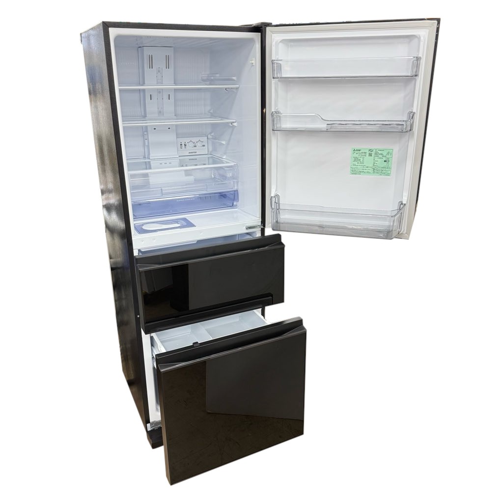 2021年製 三菱電機 冷凍冷蔵庫 MR-CX33F 330L 自動製氷 右開