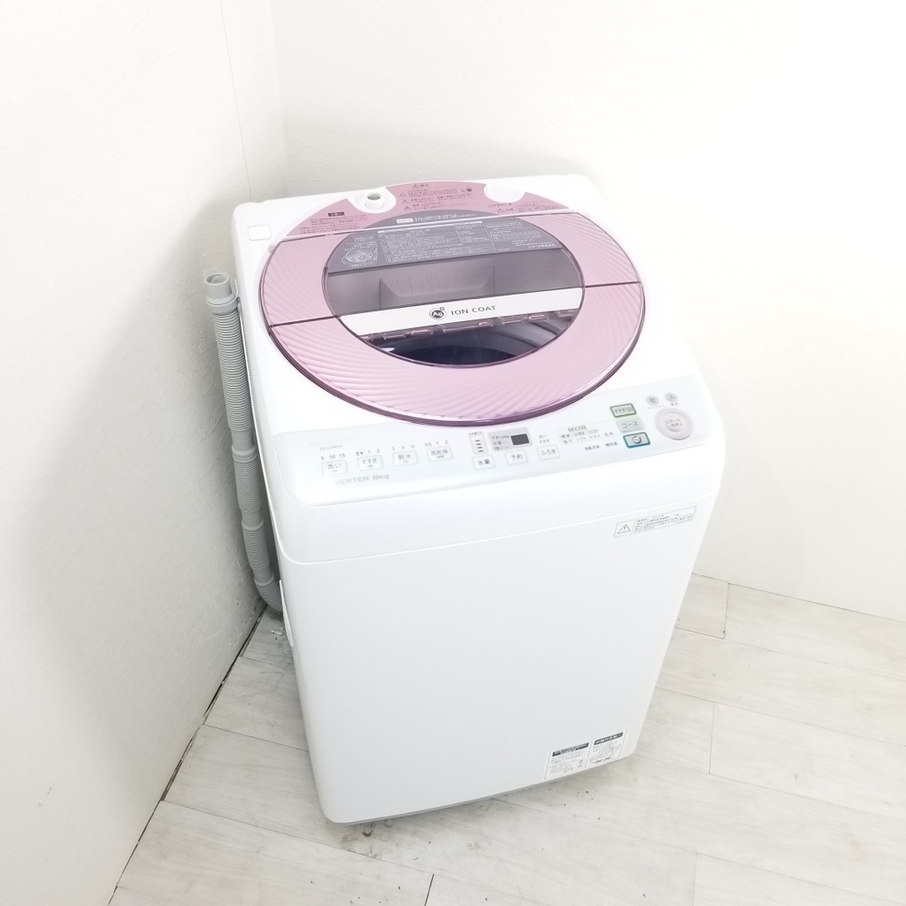 中古 8.0kg Ag+イオン 送風乾燥機能 全自動洗濯機 シャープ ES