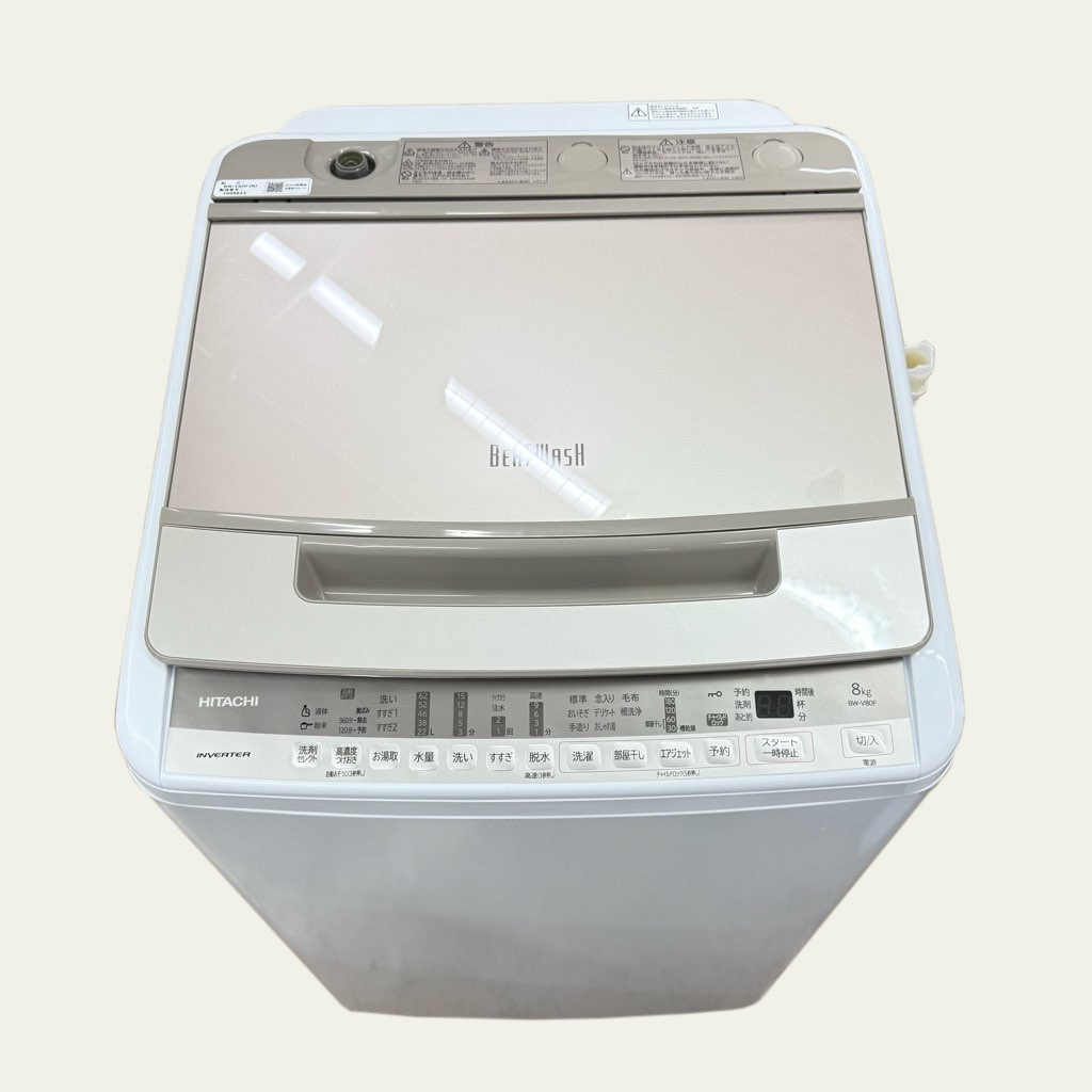 【美品】日立 ビートウォッシュ8kg BW-V80F 2020年製 洗濯機 日立 ビートウォッシュ BW-V80F 価格比較 - 価格.com