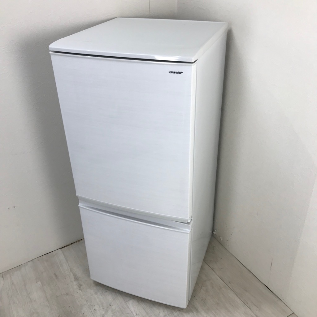 中古 137L つけかえどっちもドア ホワイト 2ドア冷蔵庫 シャープ SJ 