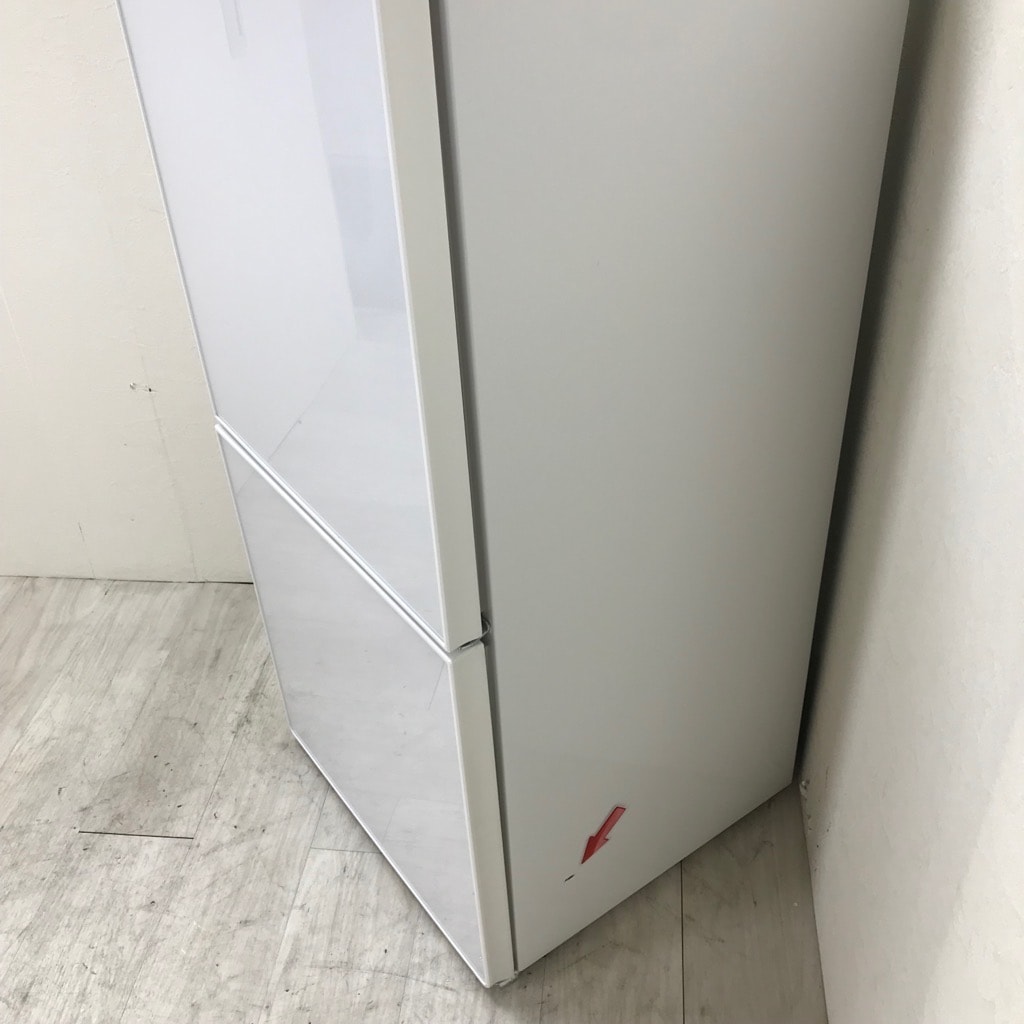中古 2ドア冷蔵庫 ガラス扉 ユーイング UR-FG110J-W 2018年製 110L