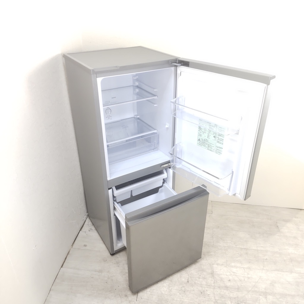 中古高年式 126L スタイリッシュ 2ドア冷蔵庫 アクア AQR-13K-S 2021年 