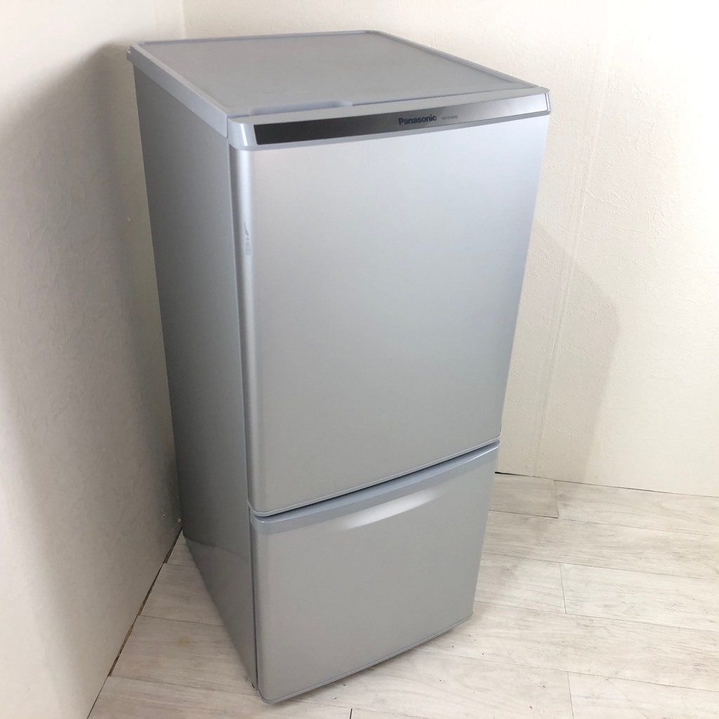 中古 138L 2ドア冷蔵庫 パナソニック 2016年製 シルバー 自動霜取り 