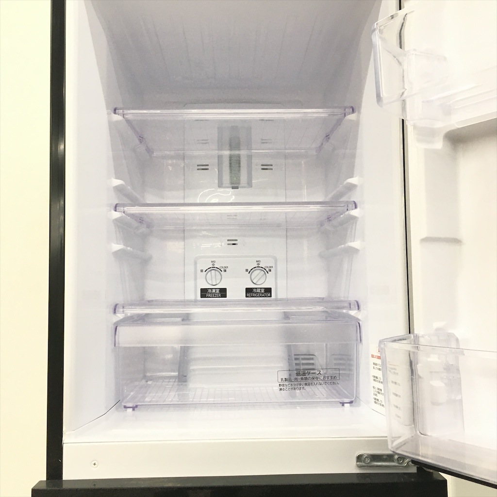 中古 146L 2ドア冷蔵庫 サファイアブラック 三菱電機 MR-P15Z-B 2015年
