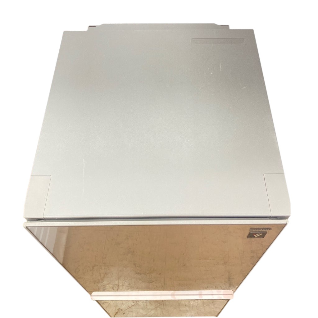中古 137L ガラスドア 2ドア冷蔵庫 シャープ SJ-GD14D-C 2017年製