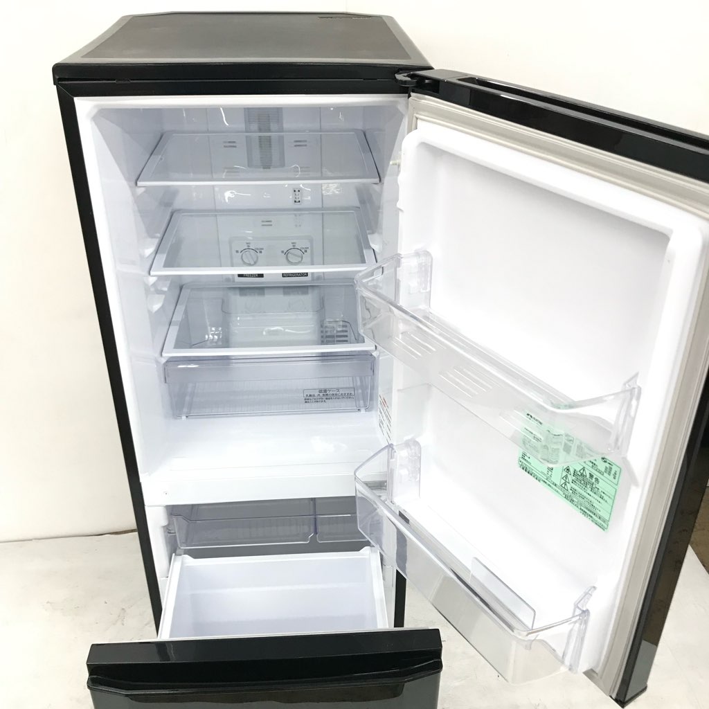 中古 冷蔵庫 三菱 自動霜取りファン式 146L 2ドア MR-P15C-B 2018年製