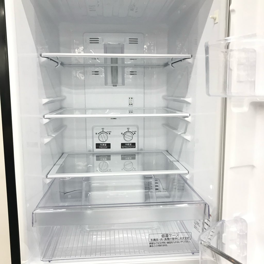 中古 冷蔵庫 三菱 自動霜取りファン式 146L 2ドア MR-P15C-B 2018年製