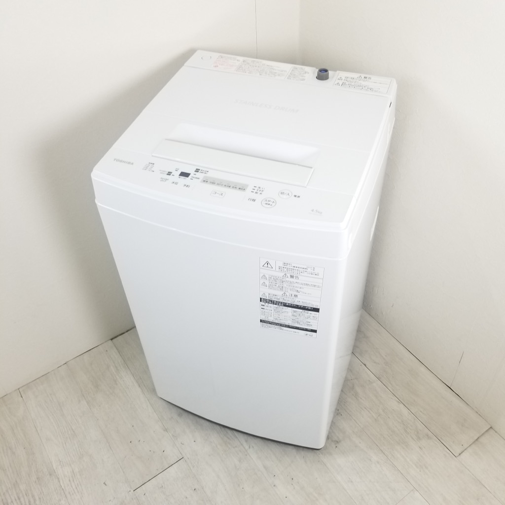 TOSHIBA 東芝 全自動洗濯機 AW-45M5 4.5kg ステンレス層 2018年製 端子
