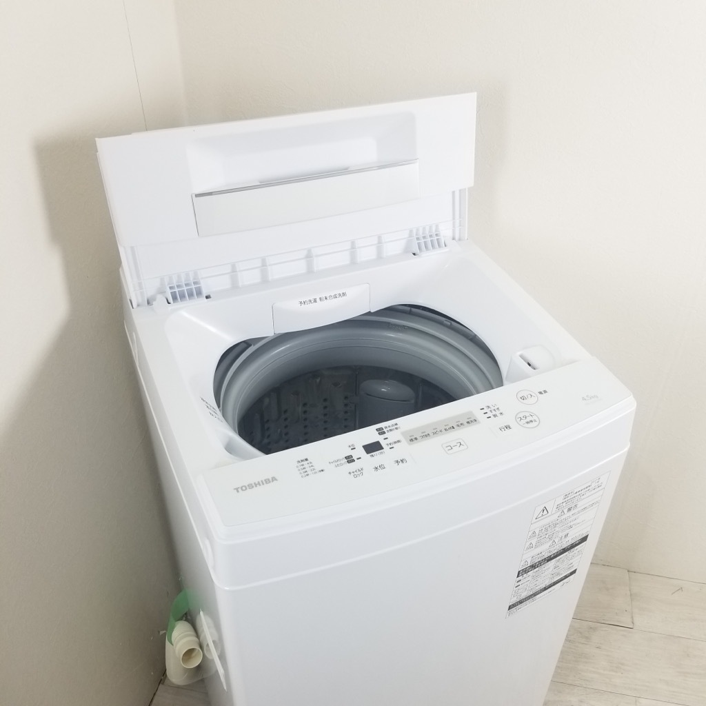 中古 全自動洗濯機 東芝 4.5kg 全自動洗濯機 東芝 ピュアホワイト AW  