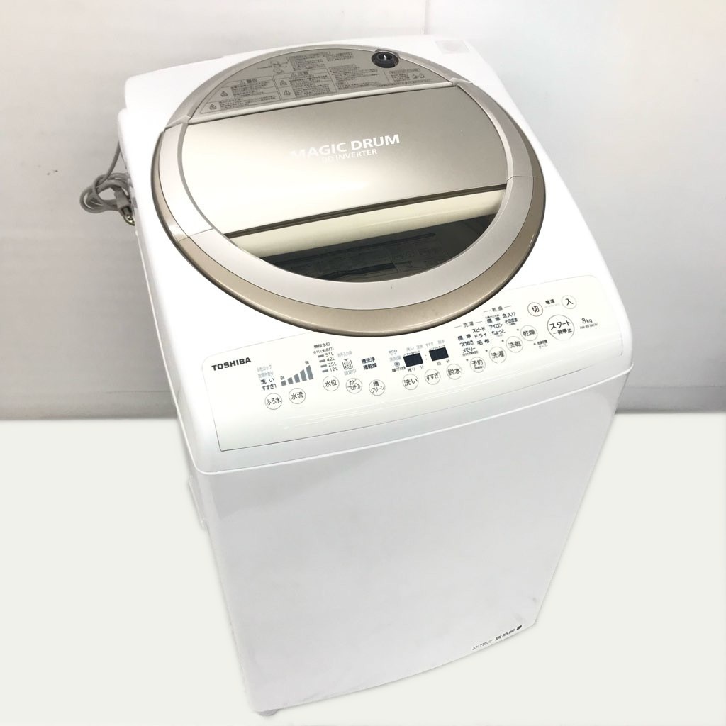 ☆中古￥18,800！TOSHIBA 8.0kg洗濯機 家電 2019年製 AW-BK8D7型 【BC118】 
