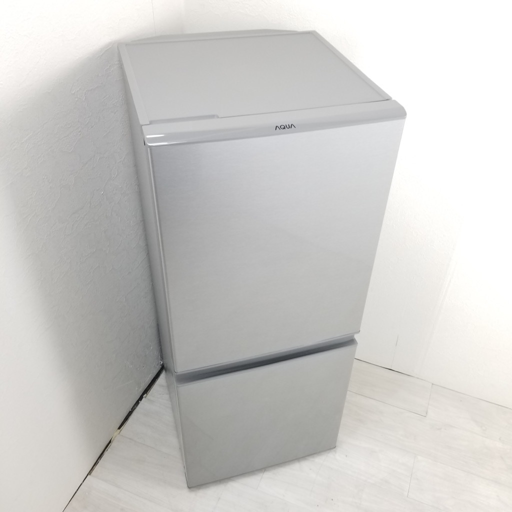 中古 高年式 126L スタイリッシュ 2ドア冷蔵庫 アクア AQR-13K-S 2021 