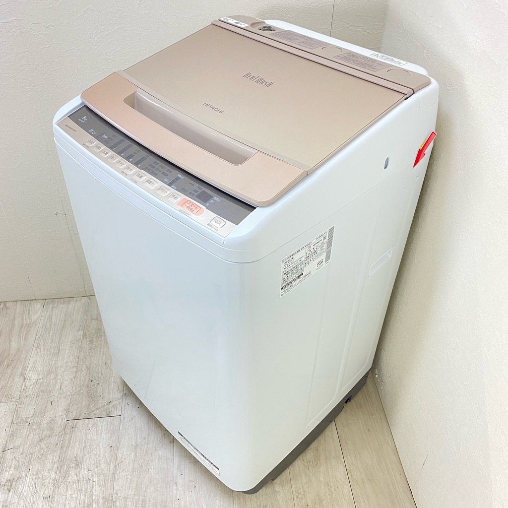 ㉘【税込み】日立 8kg 全自動洗濯機 ビートウォッシュ BW-V80C 2018年