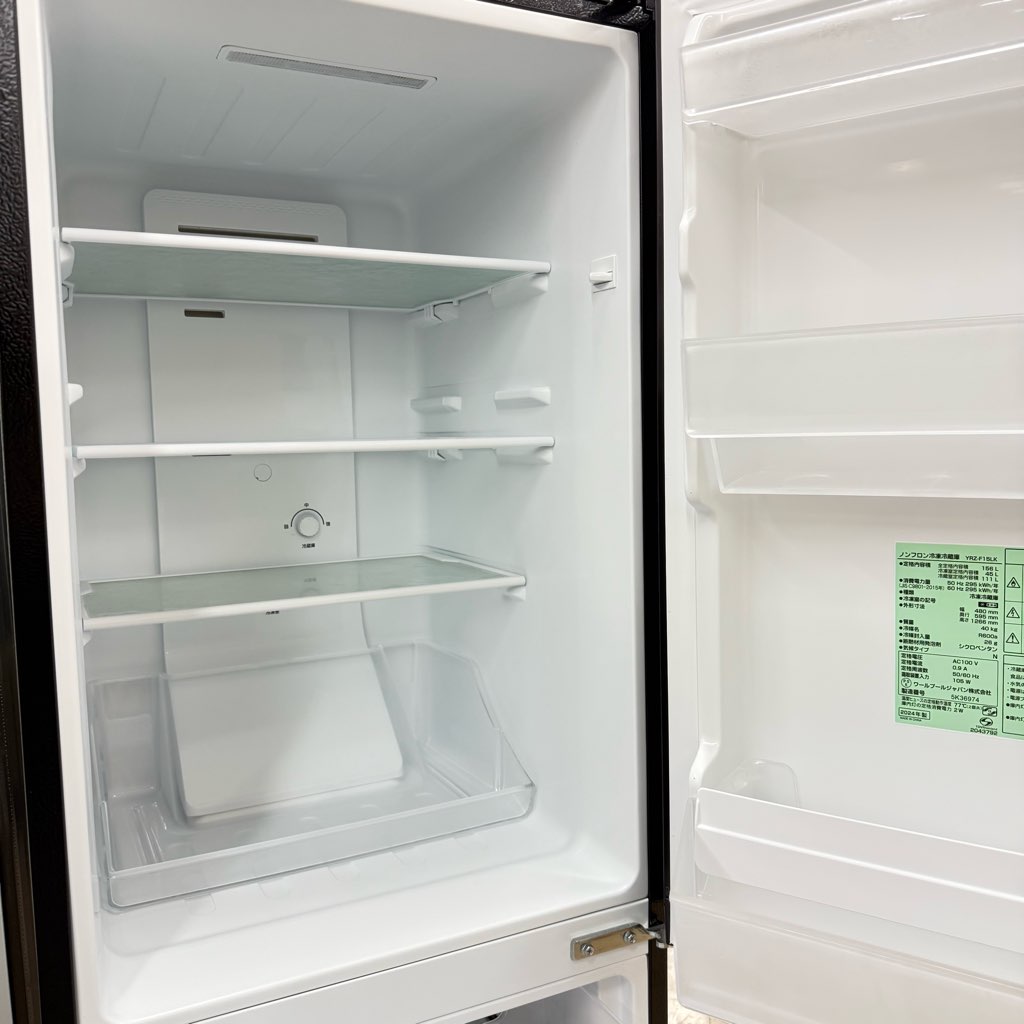 冷蔵庫 156L 2ドア ワールプールジャパン YRZ-F15LK リユース品 価格