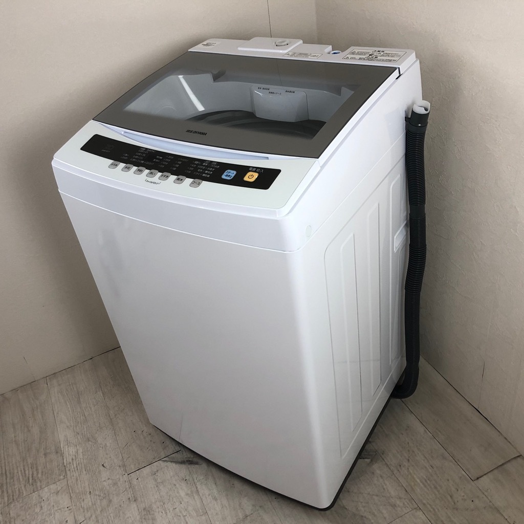 中古 高年式 7.0kg 全自動洗濯機 アイリスオーヤマ 2019年製 ガラス 