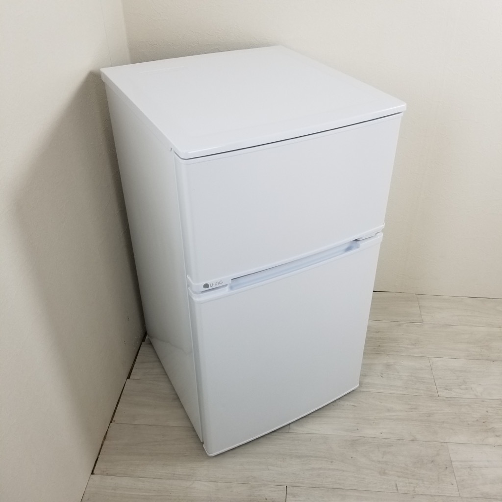 ユーイング 2ドア冷蔵庫 90L 2018年製 UR-D90J UING ホワイト