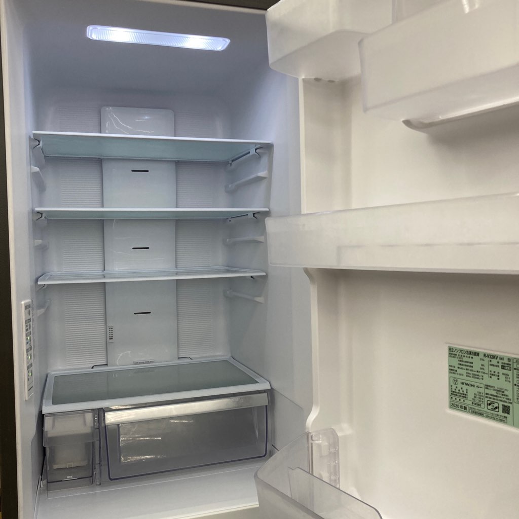HITACHI 日立 315L 3ドア 冷凍冷蔵庫 R-V32KV(N) 2020年製 中古