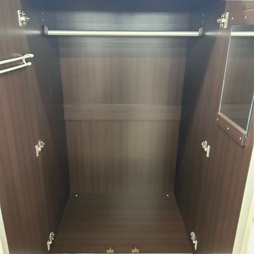 ��� ��������ʰ� 2���⥯�������å� �������� ��ɥ����� �ߥ顼�� �����Ф�3�� �������֥饦�� ��80cm�߱�58cm�߹�177cm