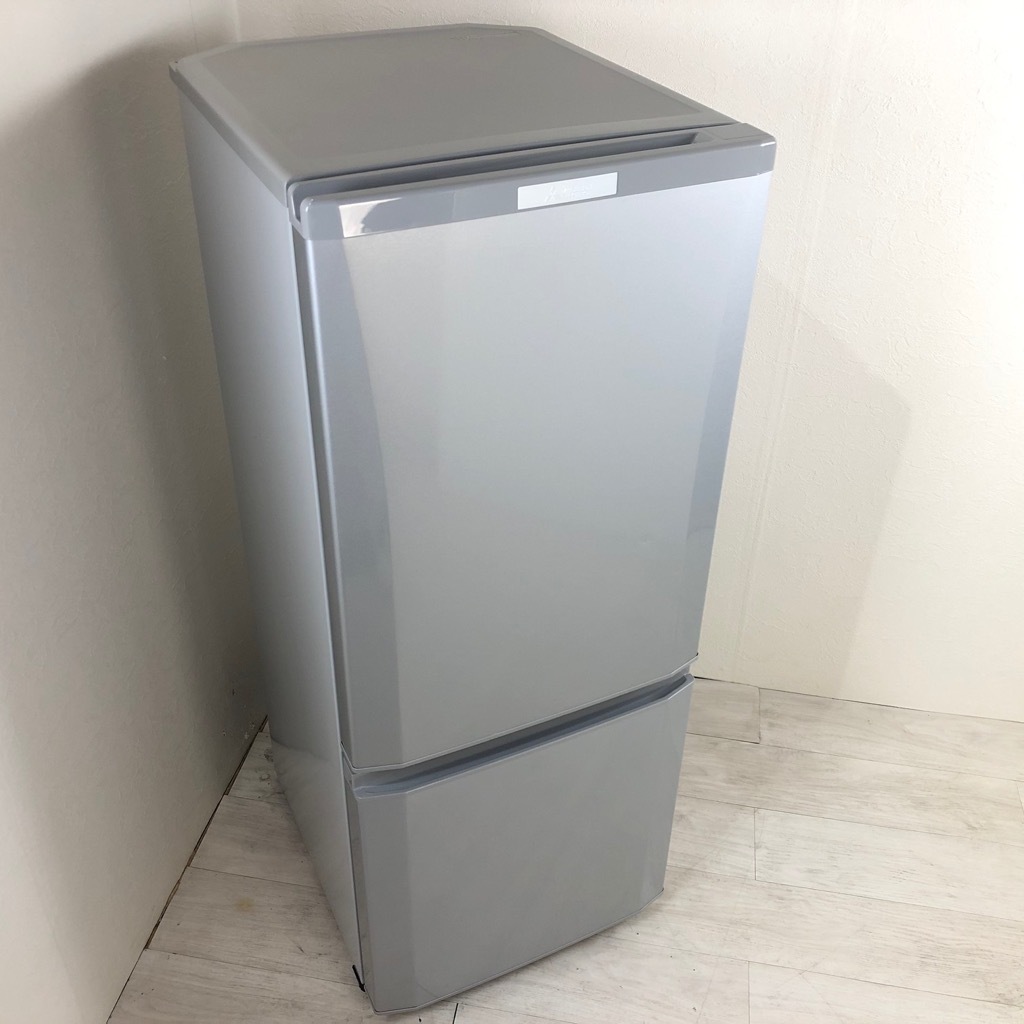 中古 高年式 146L 2ドア冷蔵庫 シルバー 三菱電機 自動霜取りファン式 